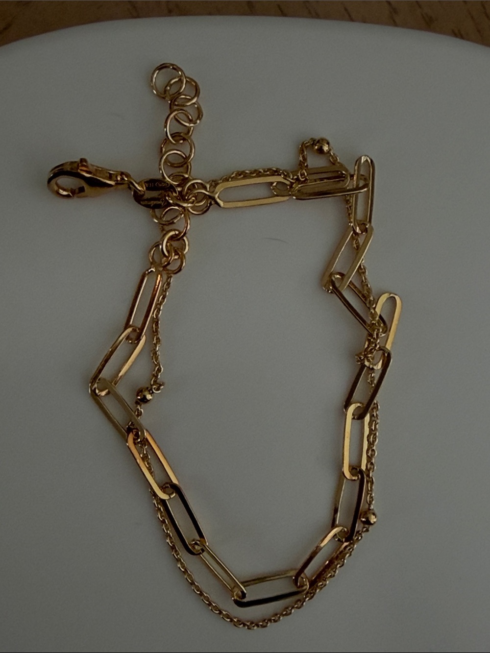 Gold Layered Paperclip Chain Bracelet - Women Jewelry